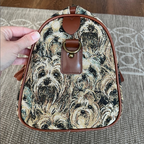 Bradford Exchange Constant Companion Yorkie Yorkshire Terrier Print Tapestry Bag - Picture 4 of 11